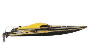 Radiografische boot ALPHA 1060mm 4-6S yellow "ALPHA Flame Scheme"